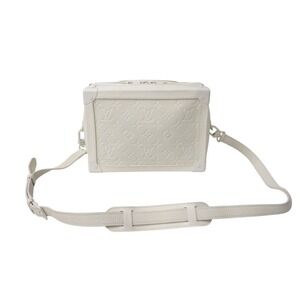 LOUIS VUITTON Soft Trunk Shoulder Bag White Early Virgil Taurillon Leather